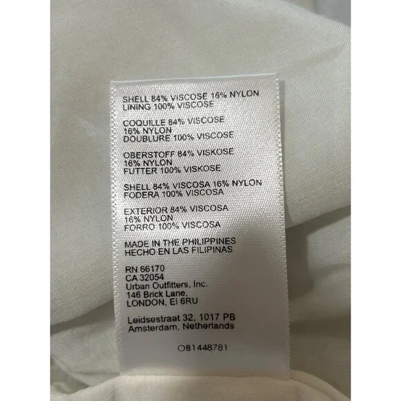 Maeve Anthropologie Women Size 0 Dress Puff Sleeve White Purple Blue Floral NEW - Picture 10 of 10